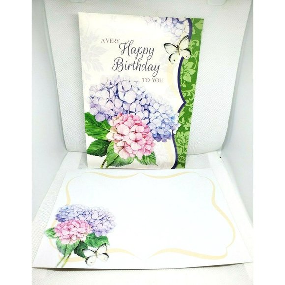 New Beginnings A Very Happy Birthday To You Floral Greeting Card - Picture 2 of 10